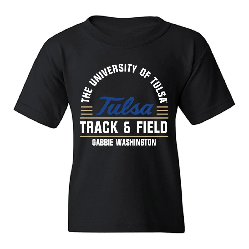 Tulsa - NCAA Women's Track & Field : Gabbie Washington - Classic Fashion Shersey Youth T-Shirt-- Spandex Blend Rayon Blend Denim Blend Tulsa - NCAA Women's Track & Field : Gabbie Washington - Classic Fashion Shersey Youth T-Shirt-- Spandex Blend Rayon Blend Denim Blend