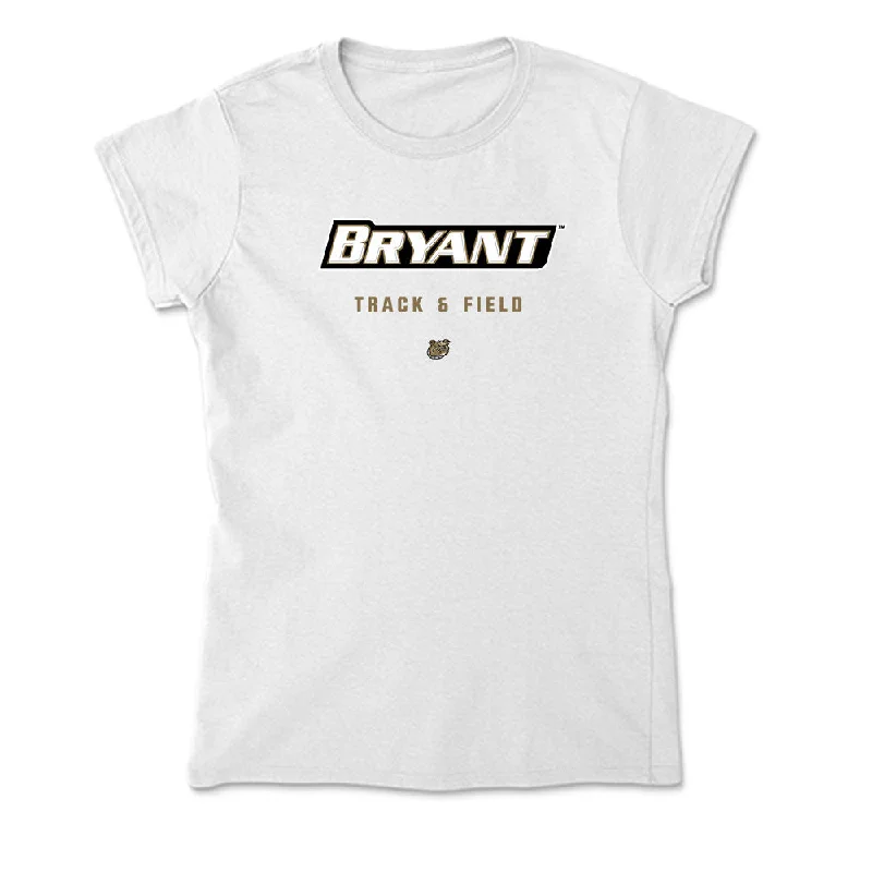 Bryant - NCAA Women's Track & Field : Amanda Kalinowski - Soft Style Women’s T-Shirt-- Zippered Front Buttoned Front Snap Front Bryant - NCAA Women's Track & Field : Amanda Kalinowski - Soft Style Women’s T-Shirt-- Zippered Front Buttoned Front Snap Front