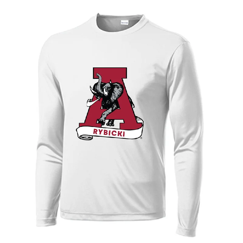 Alabama - NCAA Women's Gymnastics : Rachel Rybicki - Activewear Long Sleeve T-Shirt-- Welt Pockets Slit Pockets Flap Pockets Alabama - NCAA Women's Gymnastics : Rachel Rybicki - Activewear Long Sleeve T-Shirt-- Welt Pockets Slit Pockets Flap Pockets