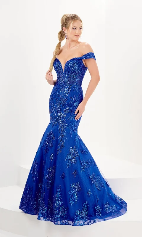 Tiffany Sheer Corset Glitter Mermaid Prom Dress 16080 Tunics Office stylish