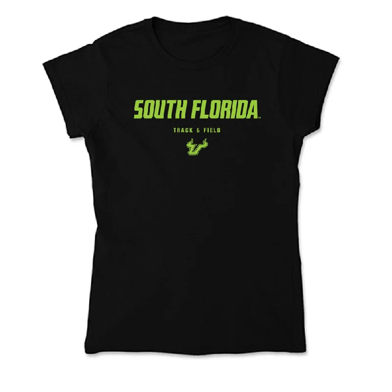 USF - NCAA Women's Track & Field : Tyra Thomas - Soft Style Women’s T-Shirt-- Handmade Hand-knitted Hand-woven USF - NCAA Women's Track & Field : Tyra Thomas - Soft Style Women’s T-Shirt-- Handmade Hand-knitted Hand-woven
