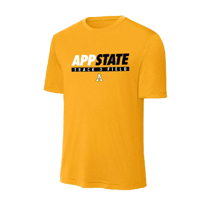 App State - NCAA Women's Track & Field : Noelle Meeker - Activewear T-Shirt-- Chenille Blend Fleece Blend Nylon Blend App State - NCAA Women's Track & Field : Noelle Meeker - Activewear T-Shirt-- Chenille Blend Fleece Blend Nylon Blend