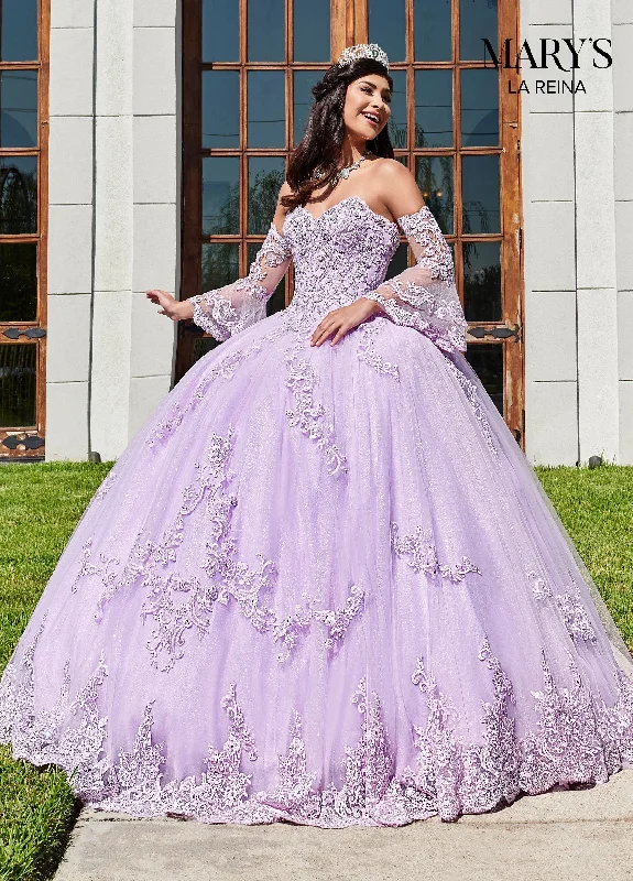 Sweetheart Lace Quinceanera Dress by Mary's Bridal MQ2104 Boat Neckline Classic
