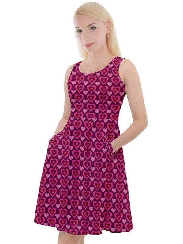 MY GROOVY VALENTINE Knee Length Skater Dress [IN STOCK] Tunics Luxurious high-end