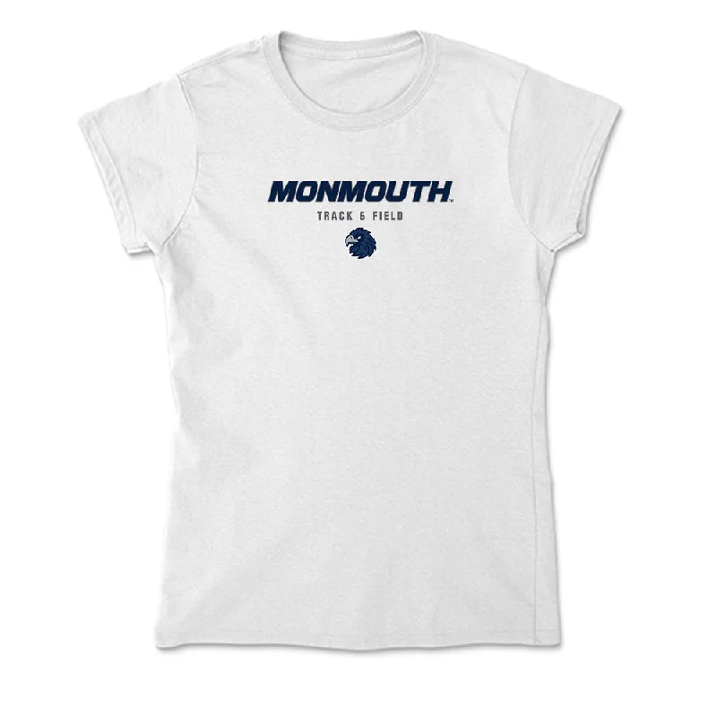 Monmouth - NCAA Women's Track & Field : Natalie Rolon-Issa - Soft Style Women’s T-Shirt-- Fleece Fabric Down Fabric Feather Fabric Monmouth - NCAA Women's Track & Field : Natalie Rolon-Issa - Soft Style Women’s T-Shirt-- Fleece Fabric Down Fabric Feather Fabric