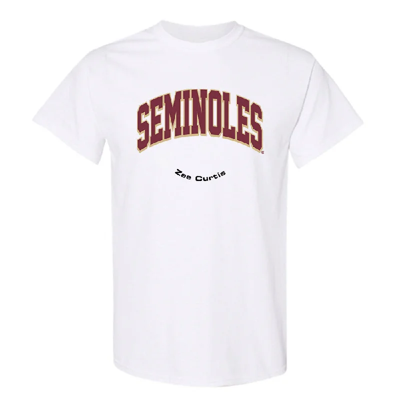 FSU - NCAA Women's Track & Field : Zee Curtis - Classic Fashion Shersey T-Shirt-- Notch Collar Peter Pan Collar Cowl Neck