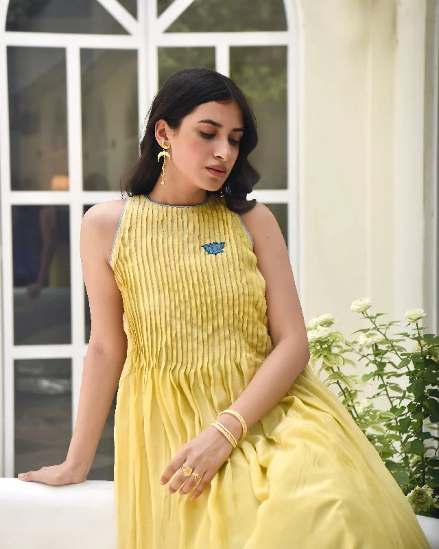 Oyster Yellow dress Tunics Luxurious high-end