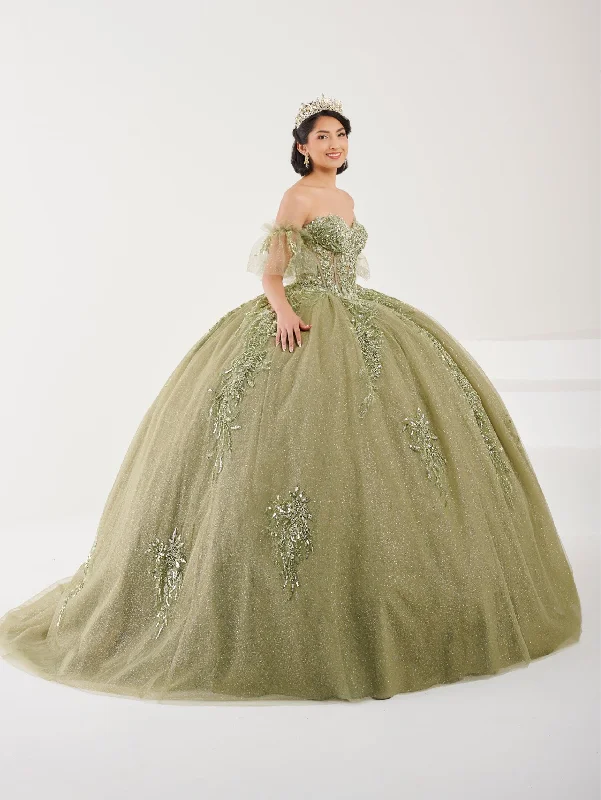 Applique Sheer Corset Quinceanera Dress by Fiesta Gowns 56495 Tunics Custom made