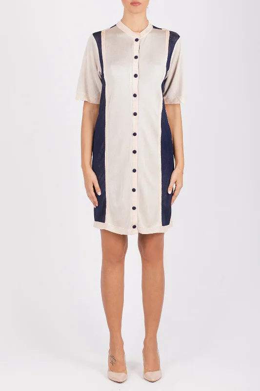 Short, two-colour dress Tunic Top Casual