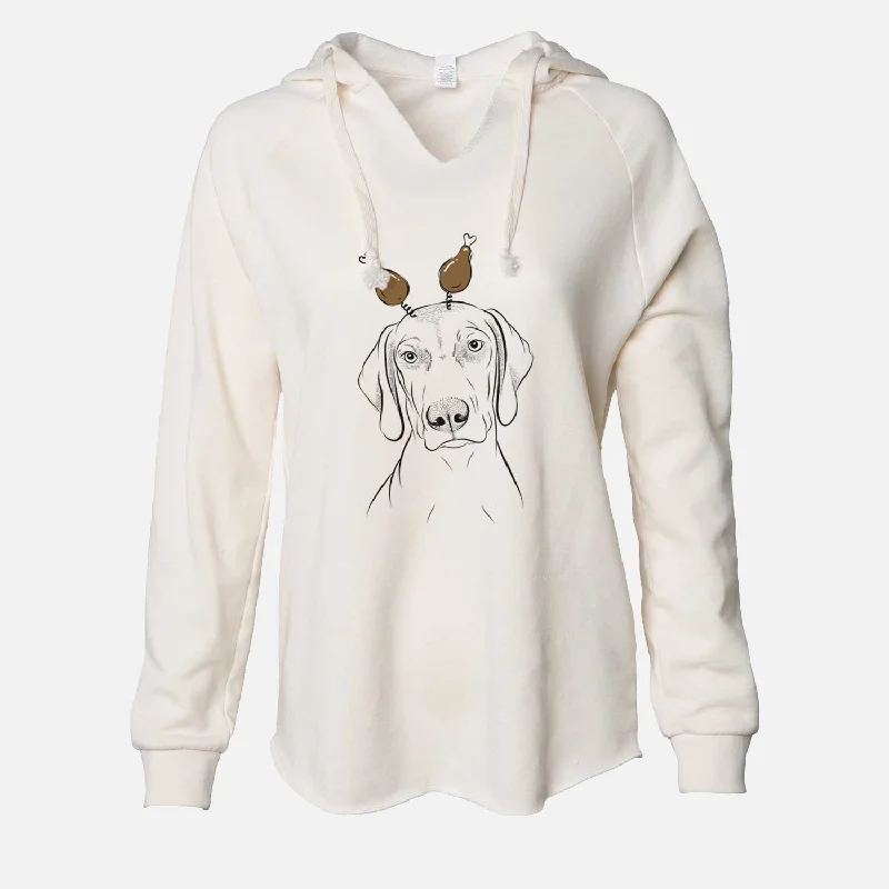 Thanksgiving Benelli the Vizsla - Cali Wave Hooded Sweatshirt Hoodie with High-Low Hem Asymmetrical Trendy Thanksgiving Benelli the Vizsla - Cali Wave Hooded Sweatshirt Hoodie with High-Low Hem Asymmetrical Trendy