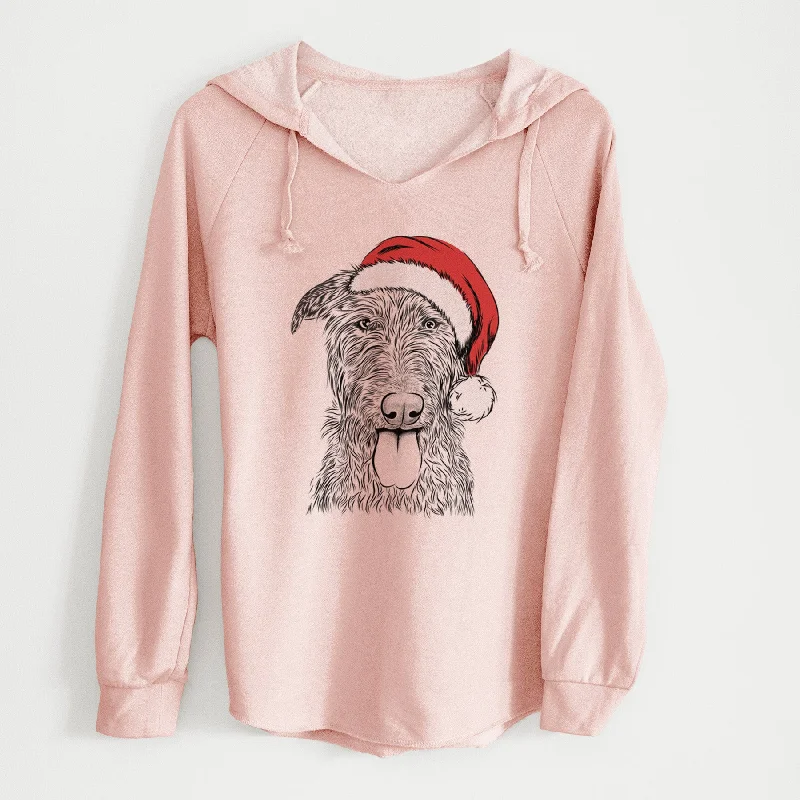 Santa Keeva the Irish Wolfhound - Cali Wave Hooded Sweatshirt Hoodie with Full-Zip Functional Layering Santa Keeva the Irish Wolfhound - Cali Wave Hooded Sweatshirt Hoodie with Full-Zip Functional Layering
