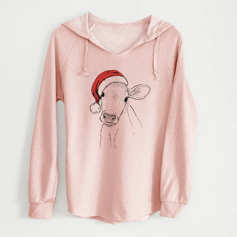 Santa Malu the Cow - Cali Wave Hooded Sweatshirt Hoodie with Pocket Utility Practical