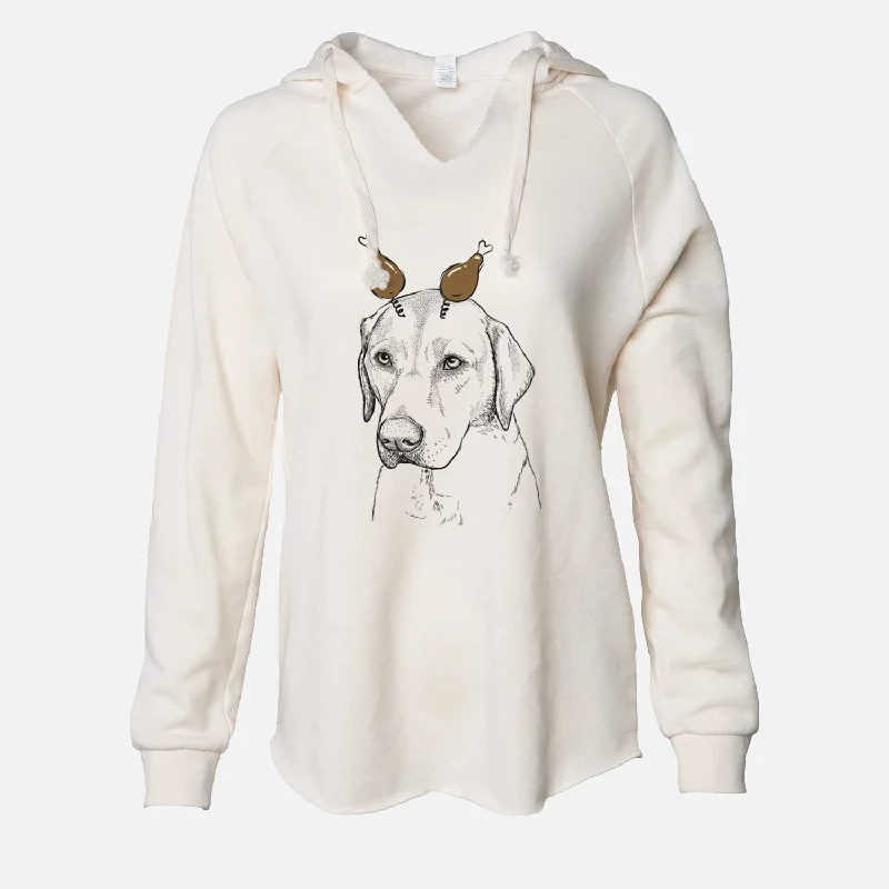 Thanksgiving Braxton the Yellow Lab - Cali Wave Hooded Sweatshirt Hoodie with Drawstring Waist Adjustable Fitted