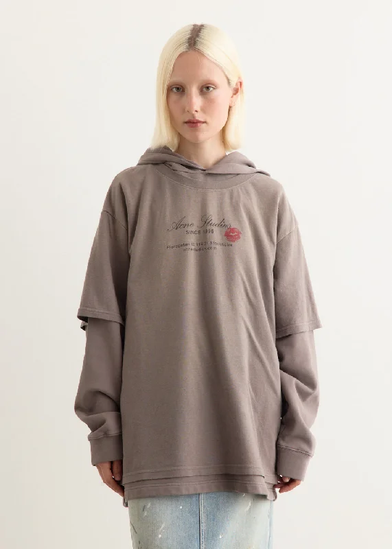 Floor Business Card Hoodie Hoodie with Front Slit Layering Stylish