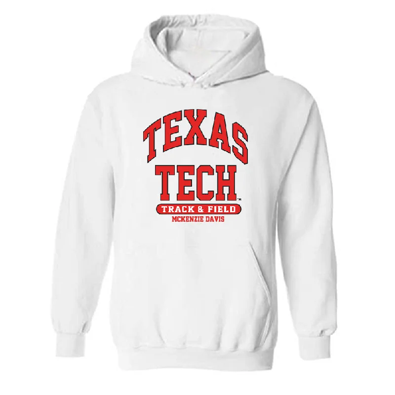Texas Tech - NCAA Women's Track & Field : McKenzie Davis - Classic Fashion Shersey Hooded Sweatshirt Hoodie with Drawstring Waist Adjustable Fitted Texas Tech - NCAA Women's Track & Field : McKenzie Davis - Classic Fashion Shersey Hooded Sweatshirt Hoodie with Drawstring Waist Adjustable Fitted