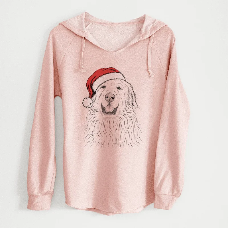 Santa Horton the Great Pyrenees - Cali Wave Hooded Sweatshirt Hoodie with Hood Adjustable Protection Santa Horton the Great Pyrenees - Cali Wave Hooded Sweatshirt Hoodie with Hood Adjustable Protection