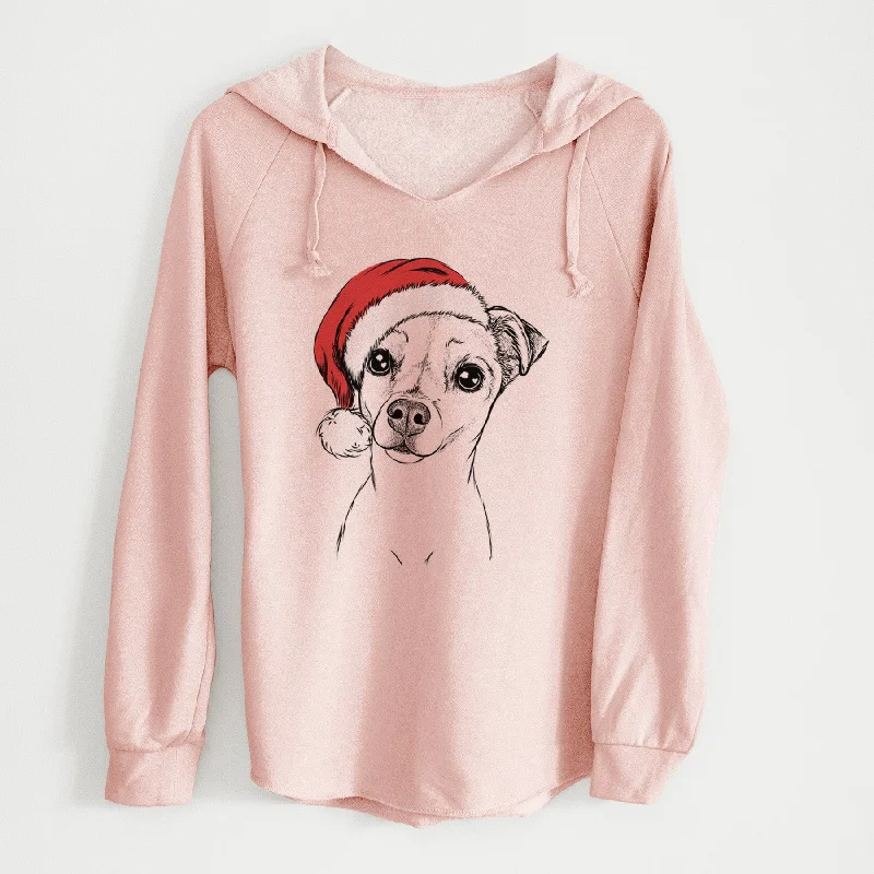 Santa Izzy the Chiweenie - Cali Wave Hooded Sweatshirt Hoodie Sweatshirt Pullover
