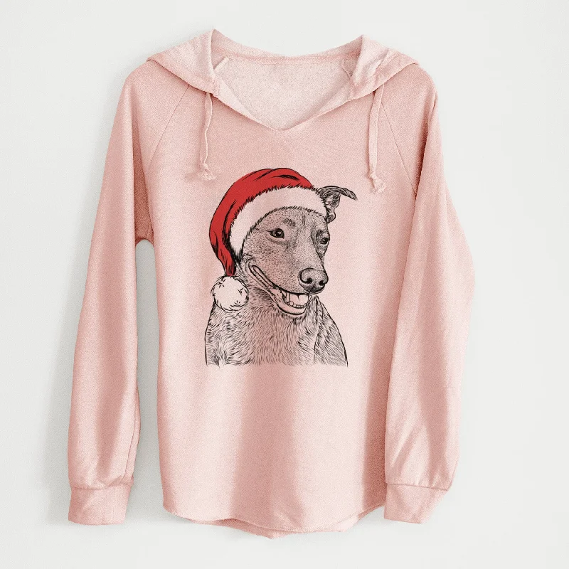 Santa Honey the Lab Pit Mix - Cali Wave Hooded Sweatshirt Hoodie with Embroidery Detailed Premium Santa Honey the Lab Pit Mix - Cali Wave Hooded Sweatshirt Hoodie with Embroidery Detailed Premium