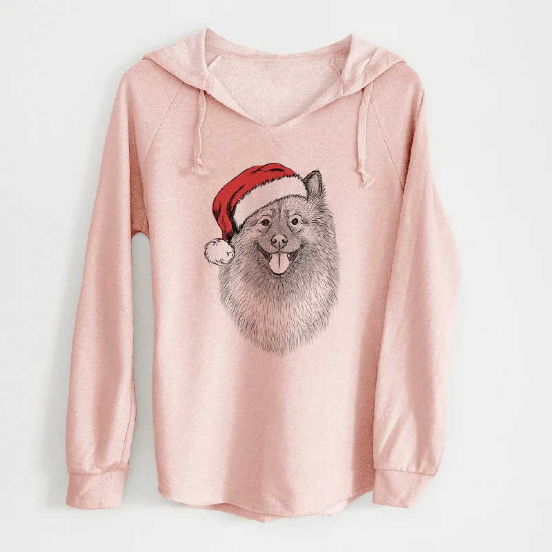 Santa Kai the Keeshond - Cali Wave Hooded Sweatshirt Hoodie with Velcro Closure Adjustable Secure Santa Kai the Keeshond - Cali Wave Hooded Sweatshirt Hoodie with Velcro Closure Adjustable Secure