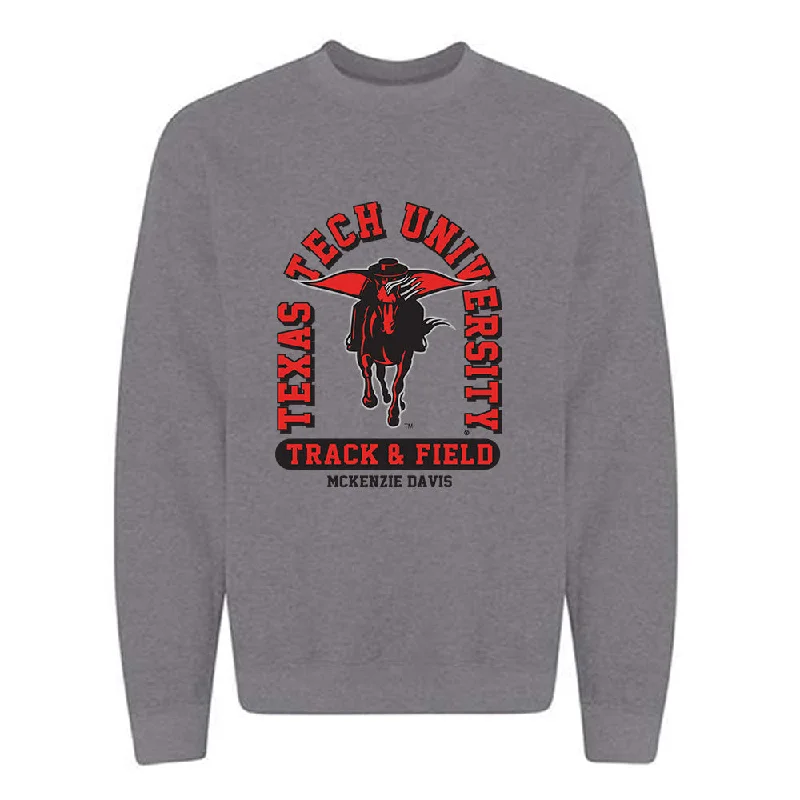 Texas Tech - NCAA Women's Track & Field : McKenzie Davis - Classic Fashion Shersey Crewneck Sweatshirt Hoodie with Magnetic Closure Innovative Modern Texas Tech - NCAA Women's Track & Field : McKenzie Davis - Classic Fashion Shersey Crewneck Sweatshirt Hoodie with Magnetic Closure Innovative Modern