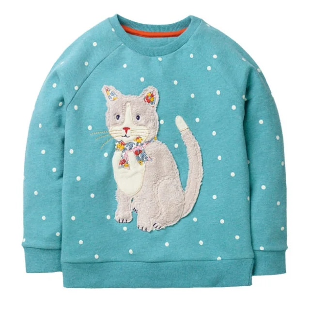 Sweatshirt avec chat Hoodie with Longline Fit Extended Stylish