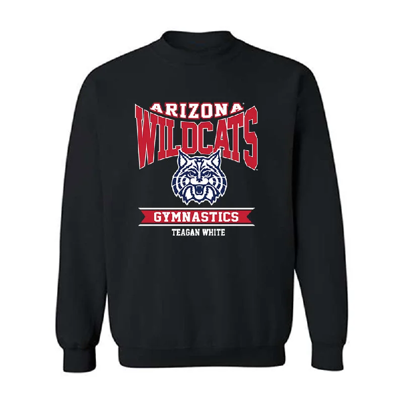 Arizona - NCAA Women's Gymnastics : Teagan White - Classic Fashion Shersey Crewneck Sweatshirt Hoodie with Distressed Vintage Worn