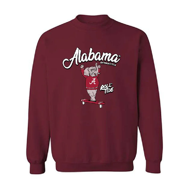 Alabama - NCAA Women's Gymnastics : Ryan Fuller - Crewneck Sweatshirt Hoodie with Back Slit Movement Comfort Alabama - NCAA Women's Gymnastics : Ryan Fuller - Crewneck Sweatshirt Hoodie with Back Slit Movement Comfort