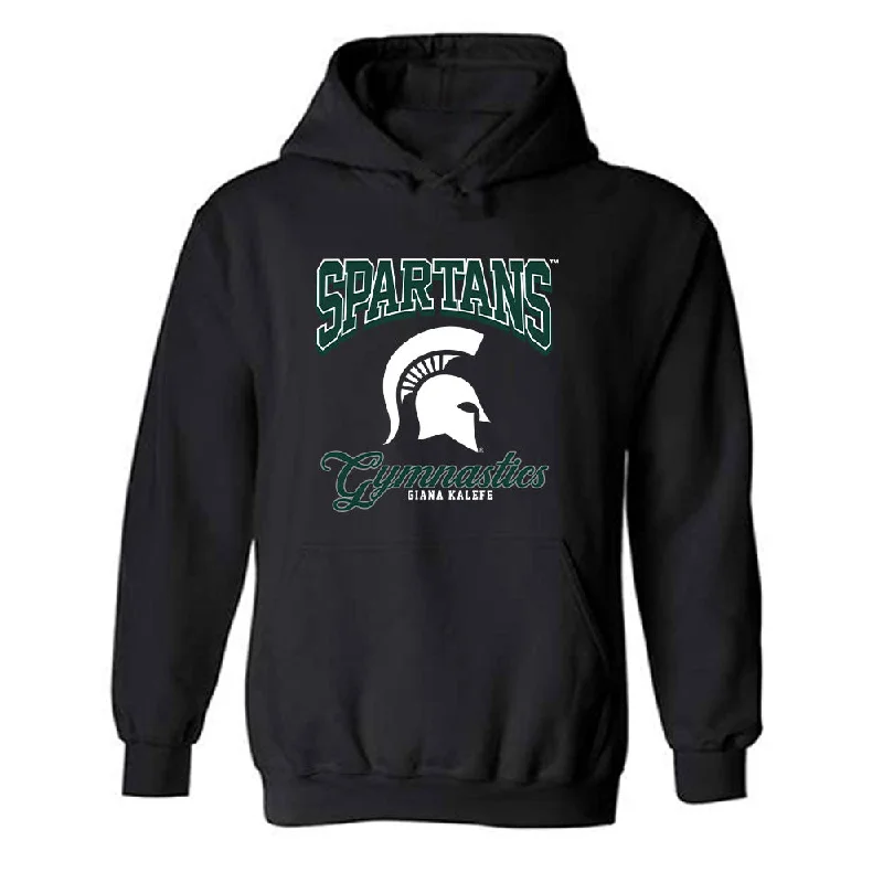 Michigan State - NCAA Women's Gymnastics : Giana Kalefe - Fashion Shersey Hooded Sweatshirt Hoodie with Camouflage Military Edgy Michigan State - NCAA Women's Gymnastics : Giana Kalefe - Fashion Shersey Hooded Sweatshirt Hoodie with Camouflage Military Edgy