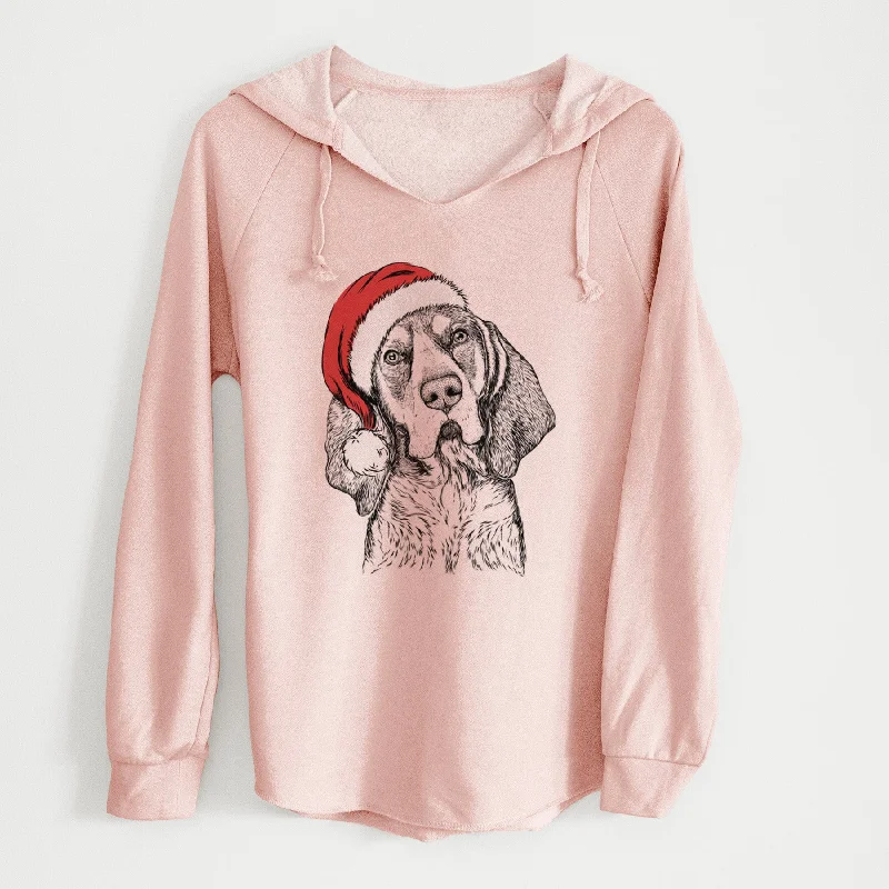 Santa Huck the Bluetick Coonhound - Cali Wave Hooded Sweatshirt Hoodie with Logo Branding Identity Santa Huck the Bluetick Coonhound - Cali Wave Hooded Sweatshirt Hoodie with Logo Branding Identity
