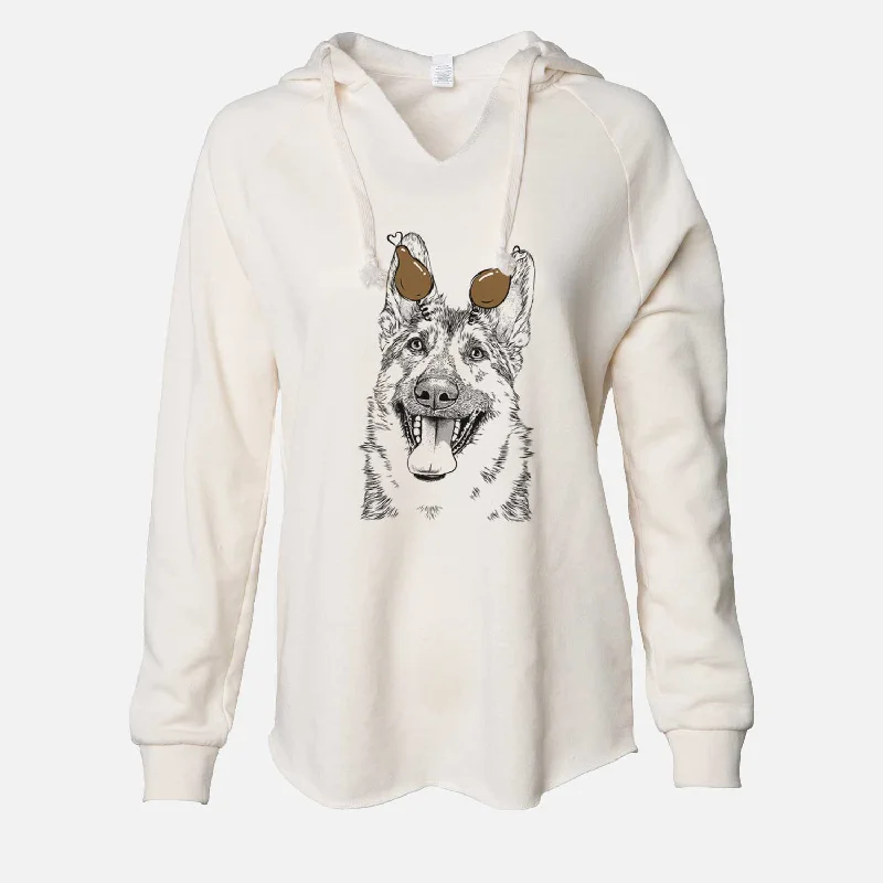 Thanksgiving Benson the German Shepherd - Cali Wave Hooded Sweatshirt Hoodie with Turtle Neck Cozy Winter Thanksgiving Benson the German Shepherd - Cali Wave Hooded Sweatshirt Hoodie with Turtle Neck Cozy Winter