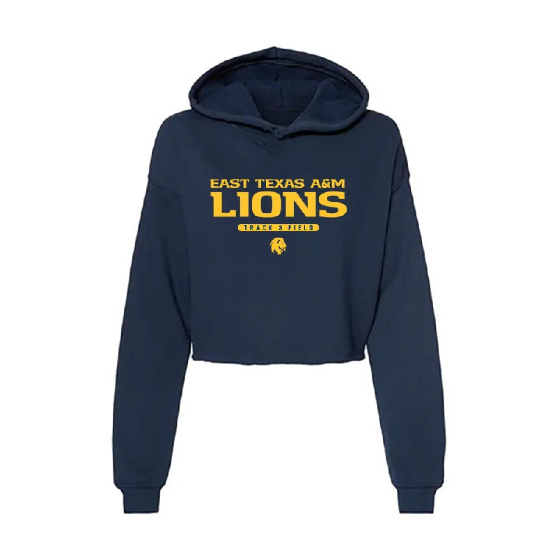 ETAMU - NCAA Women's Track & Field : Roane Lion - Women's Crop Fleece Hoodie Hoodie with Earth Tones Natural Calm ETAMU - NCAA Women's Track & Field : Roane Lion - Women's Crop Fleece Hoodie Hoodie with Earth Tones Natural Calm