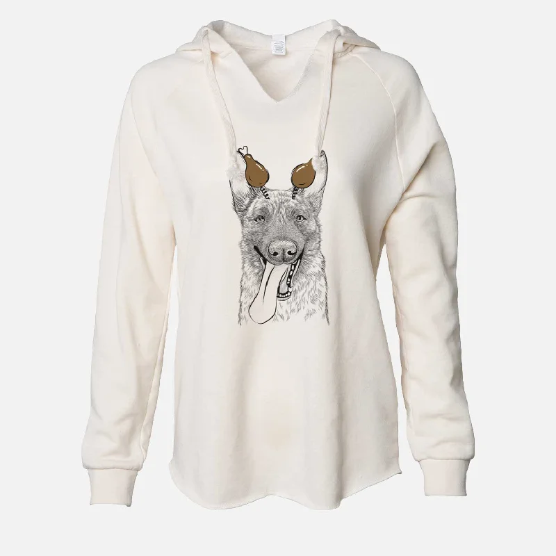 Thanksgiving Bessa the Dutch Shepherd - Cali Wave Hooded Sweatshirt Hoodie with Batwing Sleeves Loose Dramatic Thanksgiving Bessa the Dutch Shepherd - Cali Wave Hooded Sweatshirt Hoodie with Batwing Sleeves Loose Dramatic