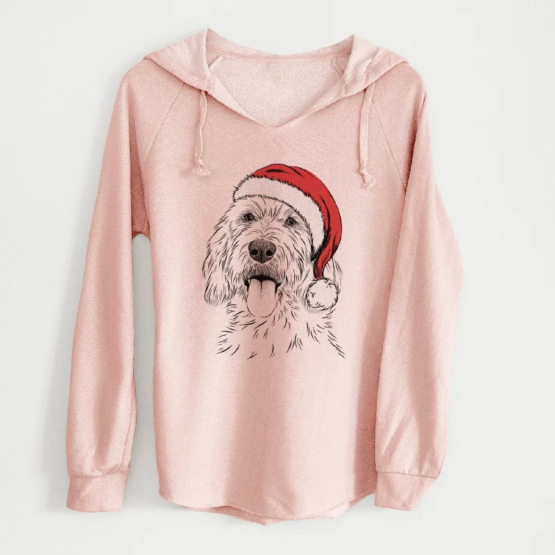 Santa Homer the Grand Basset Griffon Vendeen - Cali Wave Hooded Sweatshirt Hoodie with Patch Decorative Personalized Santa Homer the Grand Basset Griffon Vendeen - Cali Wave Hooded Sweatshirt Hoodie with Patch Decorative Personalized