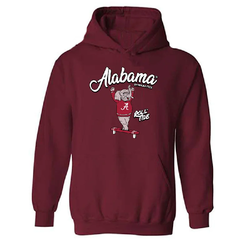 Alabama - NCAA Women's Gymnastics : Ryan Fuller - Hooded Sweatshirt Hoodie with Tied Waist Feminine Flattering Alabama - NCAA Women's Gymnastics : Ryan Fuller - Hooded Sweatshirt Hoodie with Tied Waist Feminine Flattering