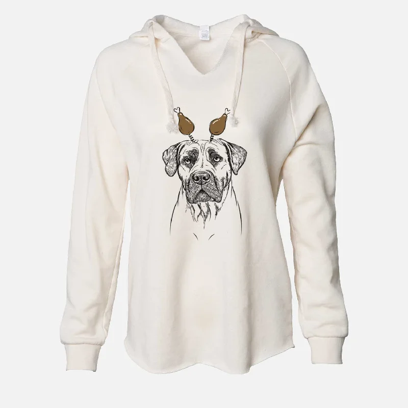 Thanksgiving Boris the Boerboel - Cali Wave Hooded Sweatshirt Hoodie with Back Slit Movement Comfort