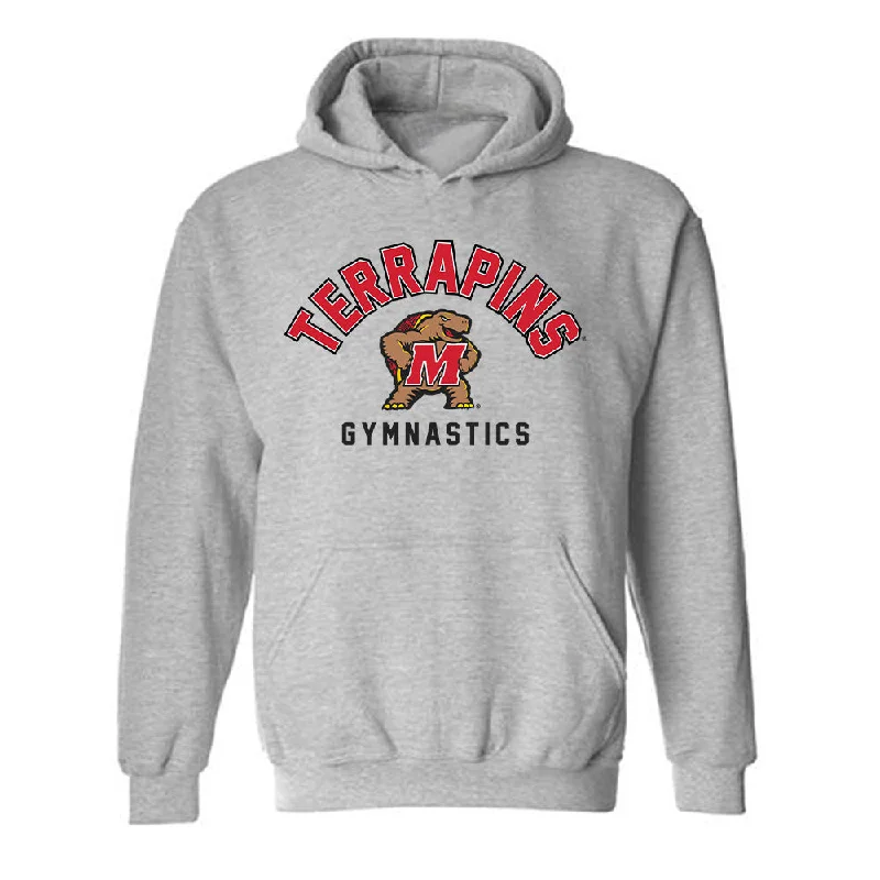 Maryland - NCAA Women's Gymnastics : Natalie Martin - Classic Shersey Hooded Sweatshirt Hoodie with Rolled Sleeves Casual Relaxed Maryland - NCAA Women's Gymnastics : Natalie Martin - Classic Shersey Hooded Sweatshirt Hoodie with Rolled Sleeves Casual Relaxed