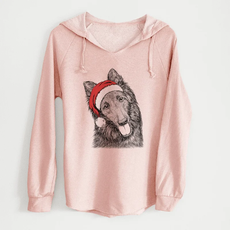 Santa Jaxx the Belgian Tervuren - Cali Wave Hooded Sweatshirt Hoodie with Hem Embroidery Detailed Premium Santa Jaxx the Belgian Tervuren - Cali Wave Hooded Sweatshirt Hoodie with Hem Embroidery Detailed Premium