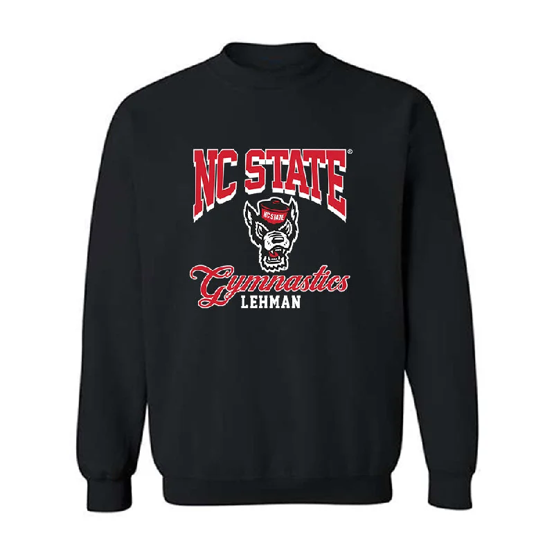 NC State - NCAA Women's Gymnastics : Lucy Lehman - Fashion Shersey Crewneck Sweatshirt Hoodie with Ribbed Hem Stretchable Secure NC State - NCAA Women's Gymnastics : Lucy Lehman - Fashion Shersey Crewneck Sweatshirt Hoodie with Ribbed Hem Stretchable Secure