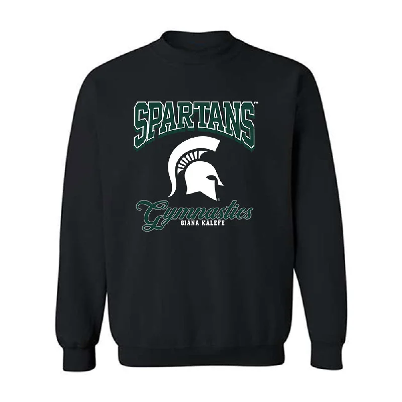 Michigan State - NCAA Women's Gymnastics : Giana Kalefe - Fashion Shersey Crewneck Sweatshirt Hoodie with Neon Bright Vibrant Michigan State - NCAA Women's Gymnastics : Giana Kalefe - Fashion Shersey Crewneck Sweatshirt Hoodie with Neon Bright Vibrant