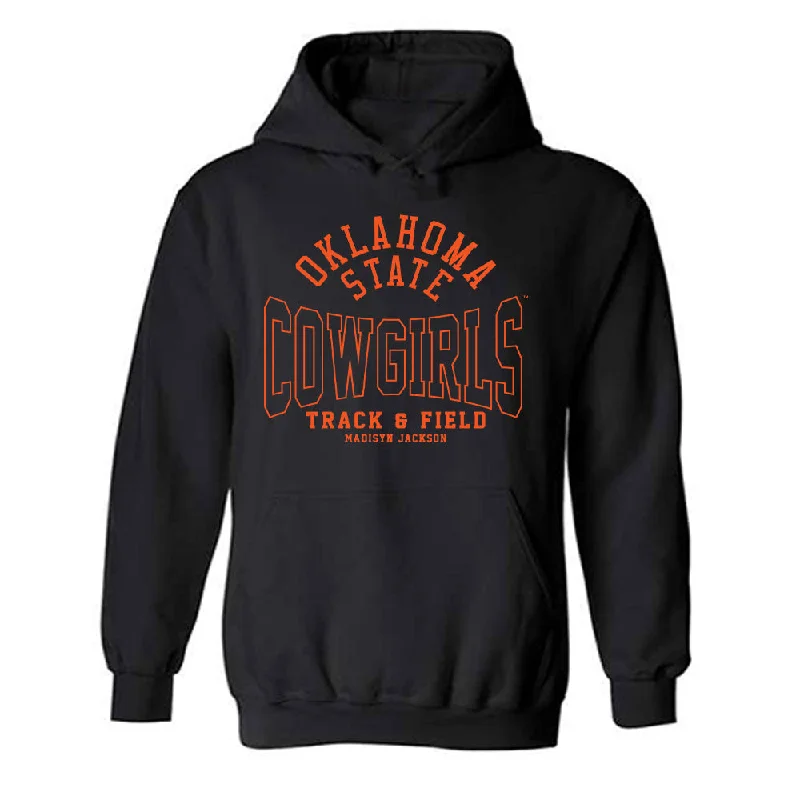 Oklahoma State - NCAA Women's Track & Field : Madisyn Jackson - Classic Fashion Shersey Hooded Sweatshirt Hoodie Sweatshirt Pullover Oklahoma State - NCAA Women's Track & Field : Madisyn Jackson - Classic Fashion Shersey Hooded Sweatshirt Hoodie Sweatshirt Pullover