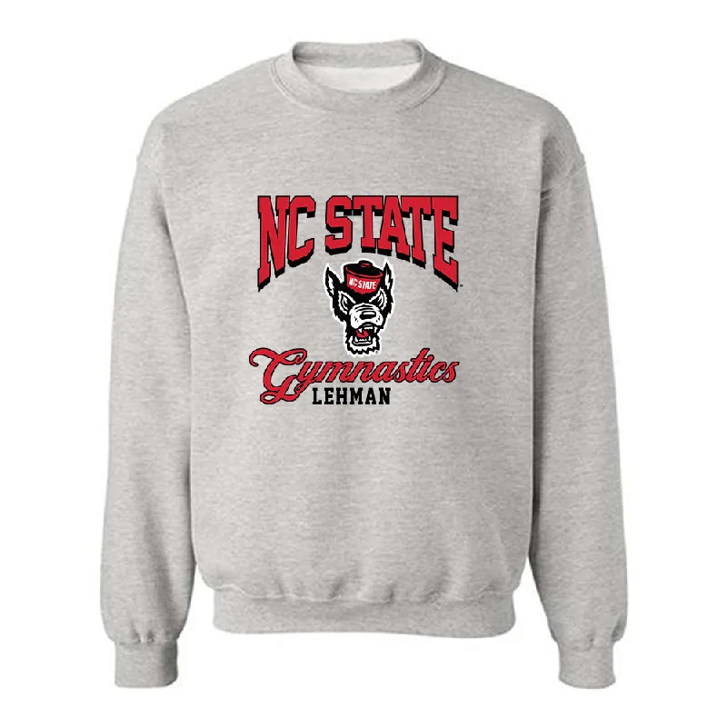 NC State - NCAA Women's Gymnastics : Lucy Lehman - Fashion Shersey Crewneck Sweatshirt Hoodie with Print Artistic Unique NC State - NCAA Women's Gymnastics : Lucy Lehman - Fashion Shersey Crewneck Sweatshirt Hoodie with Print Artistic Unique