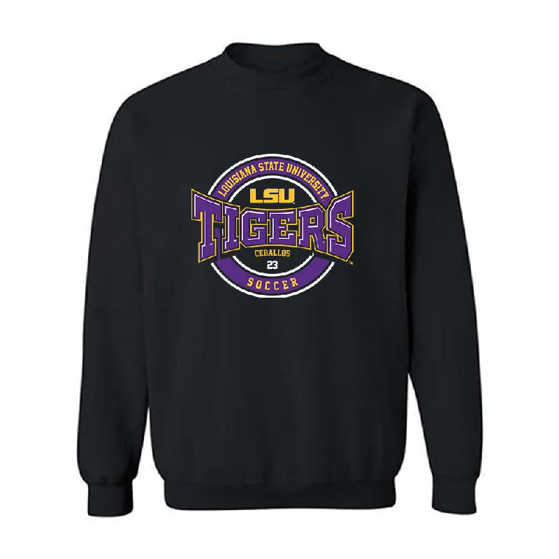 LSU - NCAA Women's Soccer : Gabbi Ceballos - Classic Fashion Shersey Crewneck Sweatshirt Hoodie with Snap Buttons Easy Quick LSU - NCAA Women's Soccer : Gabbi Ceballos - Classic Fashion Shersey Crewneck Sweatshirt Hoodie with Snap Buttons Easy Quick