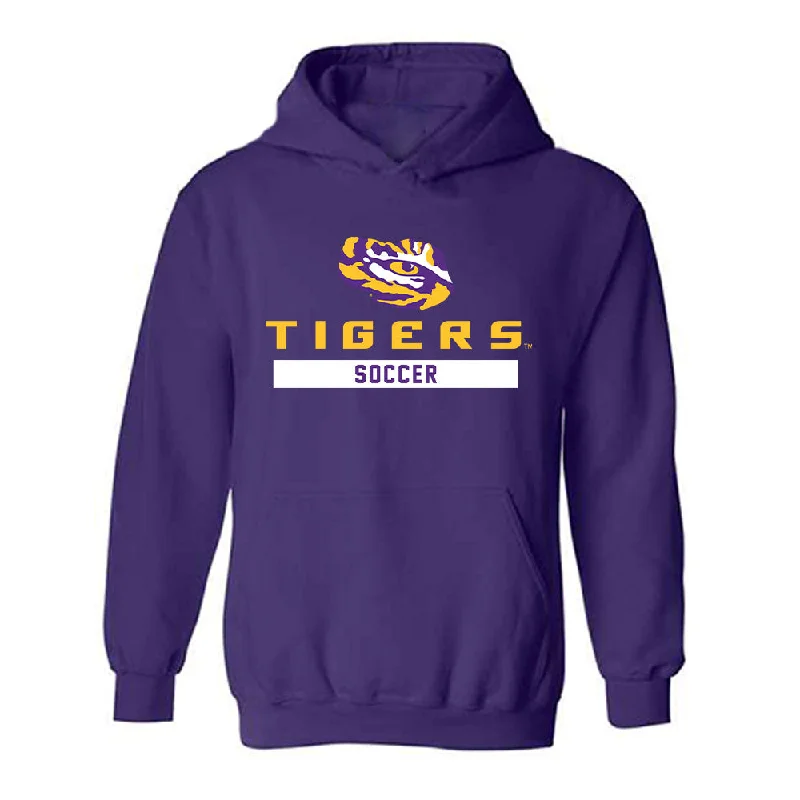 LSU - NCAA Women's Soccer : Jazmin Ferguson - Classic Shersey Hooded Sweatshirt Hoodie with Mock Neck Collared Structured LSU - NCAA Women's Soccer : Jazmin Ferguson - Classic Shersey Hooded Sweatshirt Hoodie with Mock Neck Collared Structured