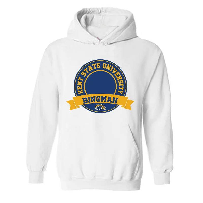 Kent State - NCAA Women's Gymnastics : Jersey Bingman - Classic Fashion Shersey Hooded Sweatshirt Hoodie with Relaxed Fit Easy Casual Kent State - NCAA Women's Gymnastics : Jersey Bingman - Classic Fashion Shersey Hooded Sweatshirt Hoodie with Relaxed Fit Easy Casual