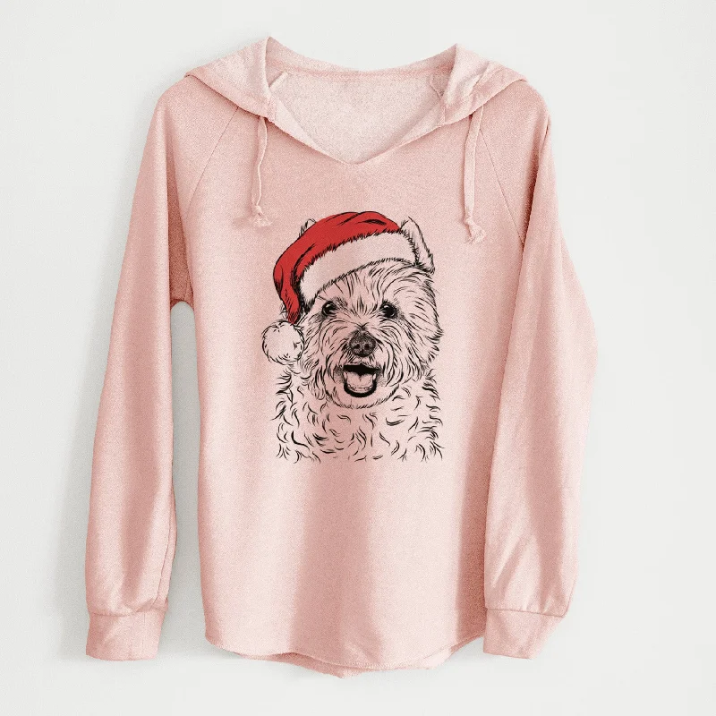 Santa Kami the West Highland Terrier - Cali Wave Hooded Sweatshirt Hoodie with Magnetic Closure Innovative Modern Santa Kami the West Highland Terrier - Cali Wave Hooded Sweatshirt Hoodie with Magnetic Closure Innovative Modern