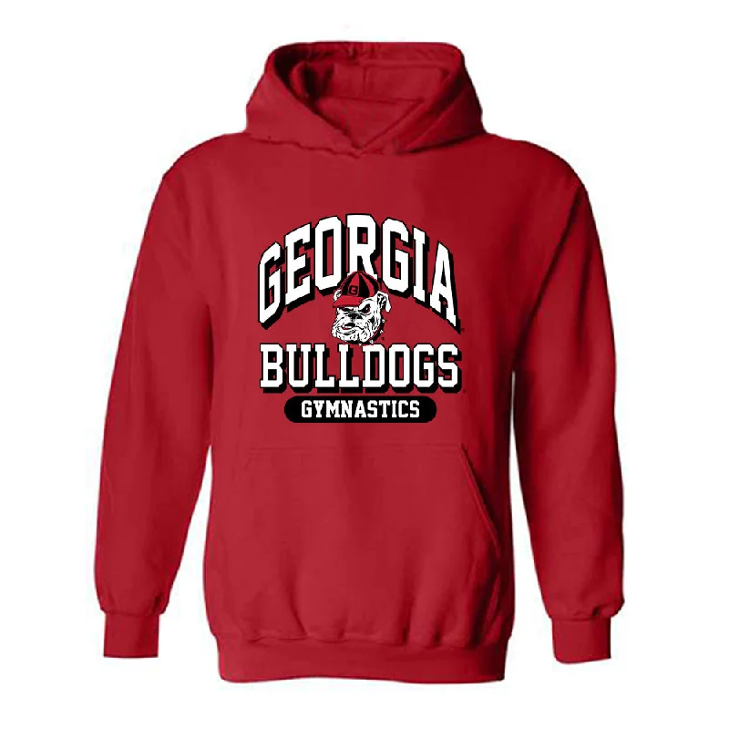 Georgia - NCAA Women's Gymnastics : Zora Morgan - Classic Shersey Hooded Sweatshirt Hoodie with V-Neck Classic Versatile Georgia - NCAA Women's Gymnastics : Zora Morgan - Classic Shersey Hooded Sweatshirt Hoodie with V-Neck Classic Versatile