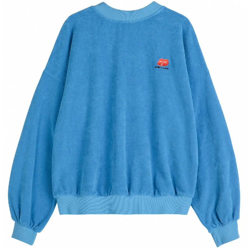 Logo Embroidery Sweatshirt by Bobo Choses Womenswear Hoodie with Strings Custom Fit Adjustable Logo Embroidery Sweatshirt by Bobo Choses Womenswear Hoodie with Strings Custom Fit Adjustable
