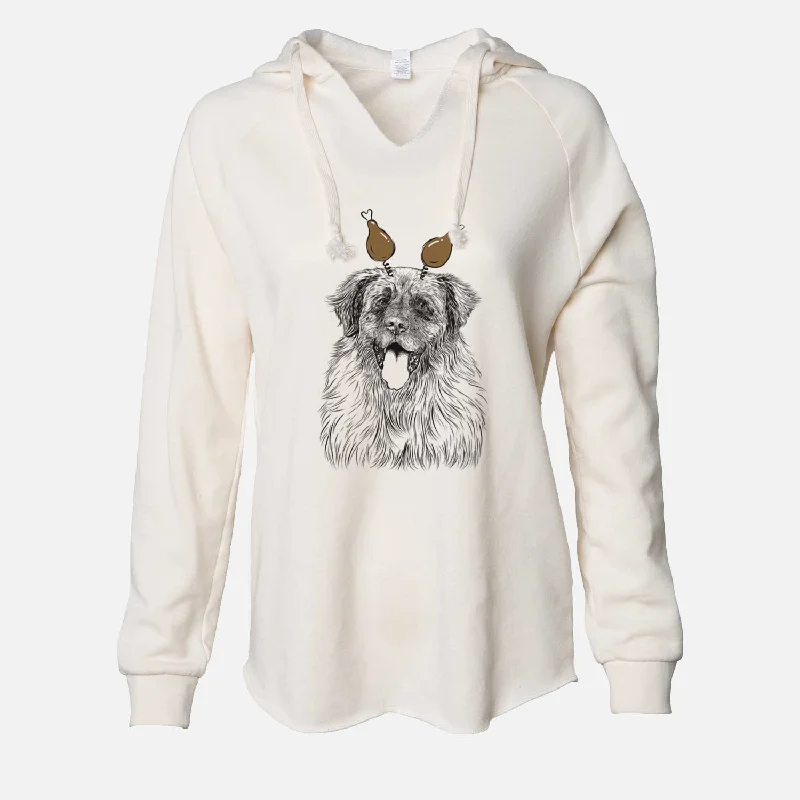 Thanksgiving Bamboo the Leonberger - Cali Wave Hooded Sweatshirt Hoodie with Mesh Breathable Sporty
