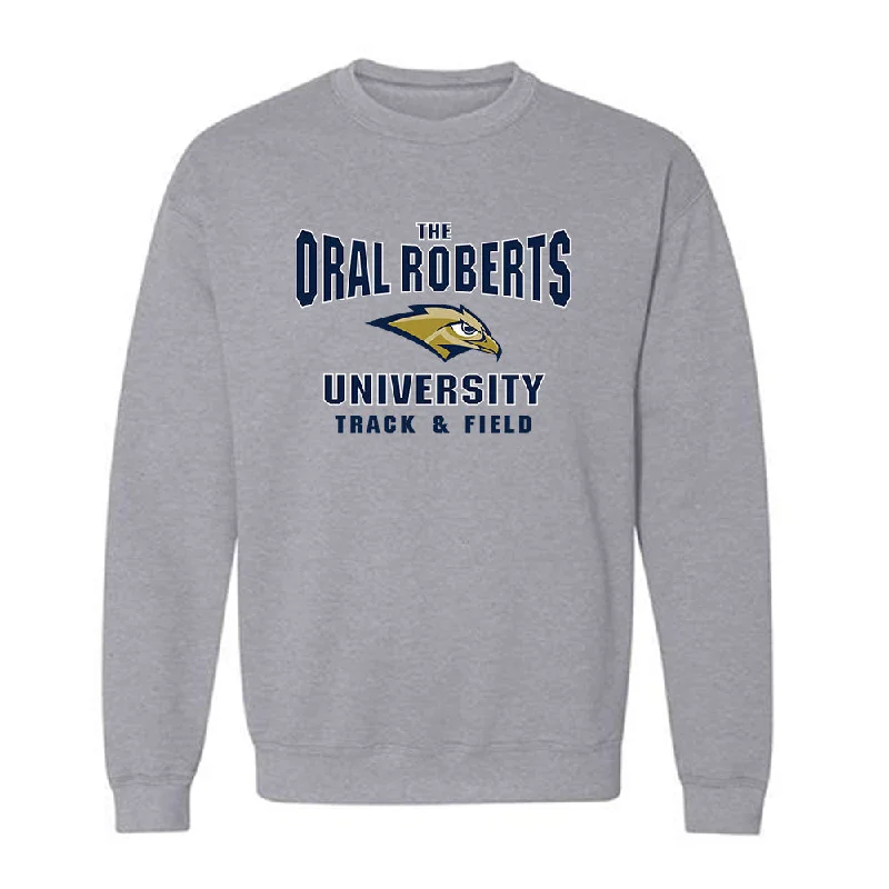 Oral Roberts - NCAA Women's Track & Field : Destiny Downing - Classic Shersey Crewneck Sweatshirt Hoodie with Hem Drawcord Adjustable Customizable Oral Roberts - NCAA Women's Track & Field : Destiny Downing - Classic Shersey Crewneck Sweatshirt Hoodie with Hem Drawcord Adjustable Customizable