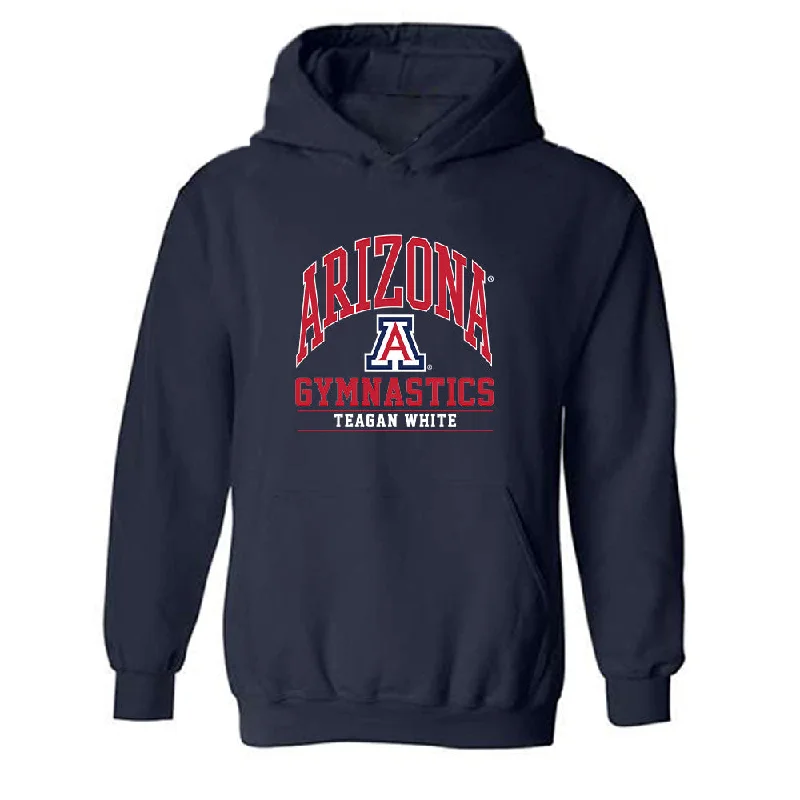 Arizona - NCAA Women's Gymnastics : Teagan White - Classic Fashion Shersey Hooded Sweatshirt Hoodie with Pastel Soft Subtle Arizona - NCAA Women's Gymnastics : Teagan White - Classic Fashion Shersey Hooded Sweatshirt Hoodie with Pastel Soft Subtle